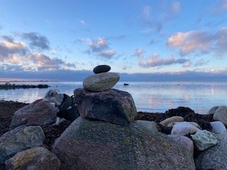 Stensætning på Havnsø strand